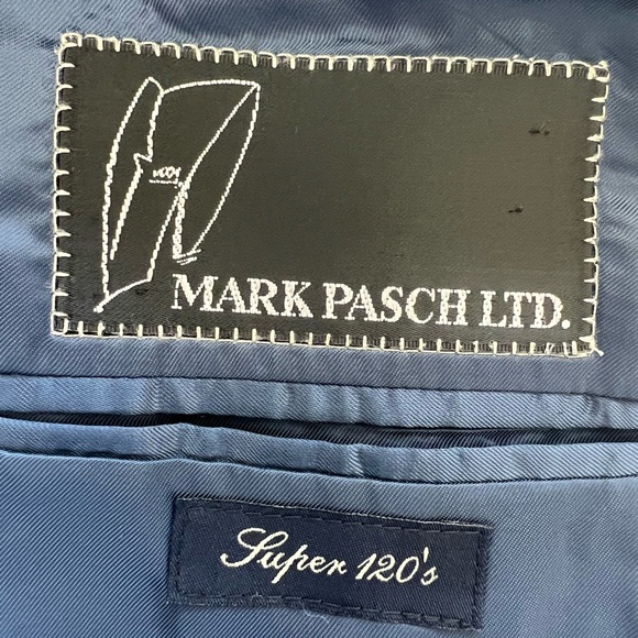 Canali Navy Check Blazer Size 50 Italian - Picture 6 of 7